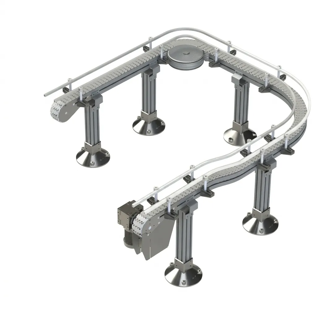 Transportadores modulares de cadena plástica